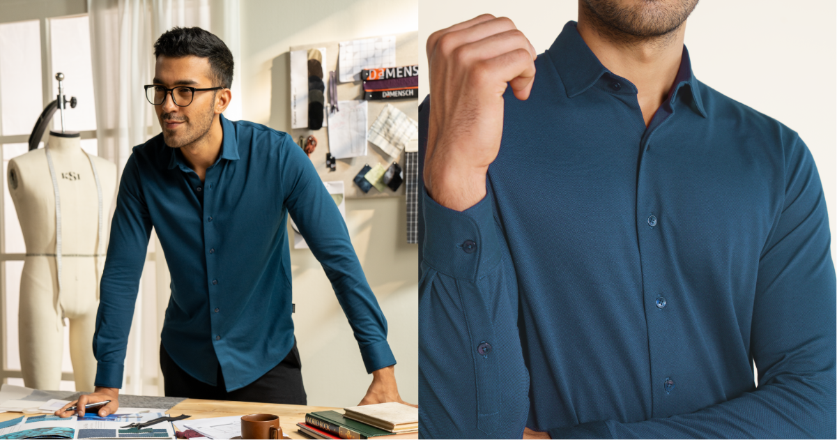 DaMENSCH Suggests 5 Ways to Style Blue Shirt for Men 