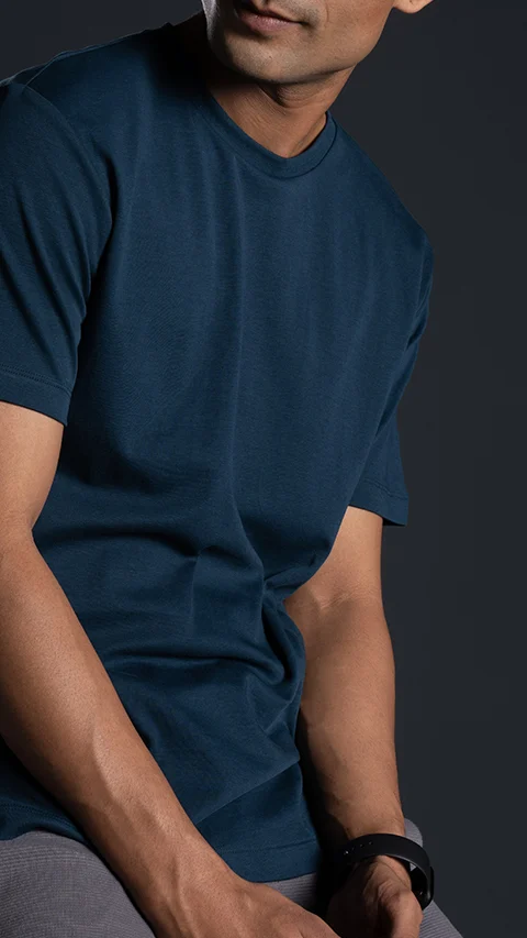 500 Day Anti-Shrink T-Shirt Firm Blue