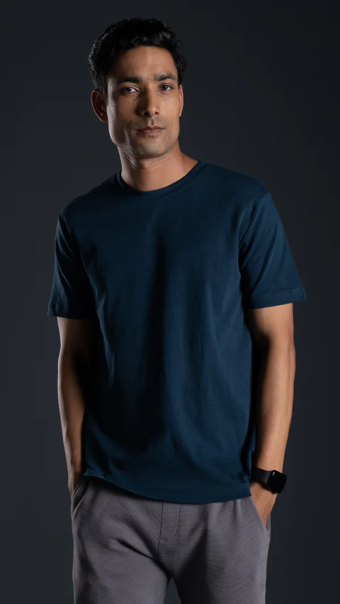 500 Day Anti-Shrink T-Shirt Firm Blue