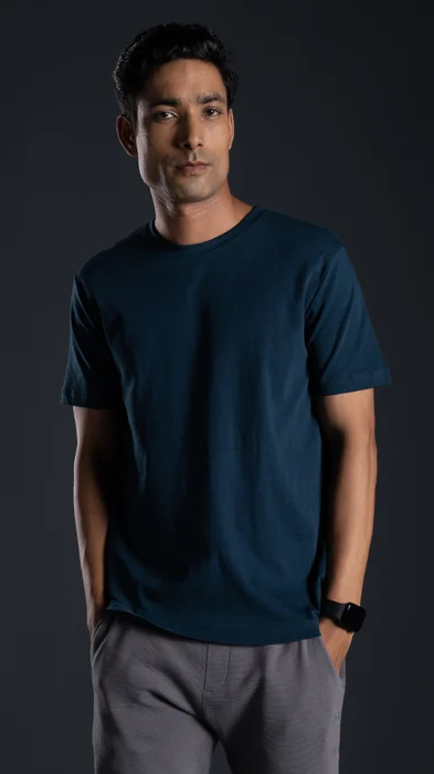 500 Day Anti-Shrink T-Shirt Firm Blue