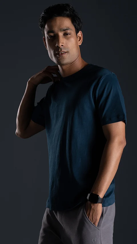 500 Day Anti-Shrink T-Shirt Firm Blue