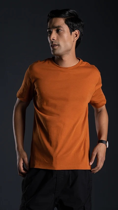 500 Day Anti-Shrink T-Shirt Tan Brown