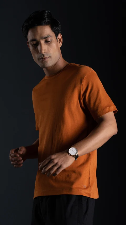 500 Day Anti-Shrink T-Shirt Tan Brown