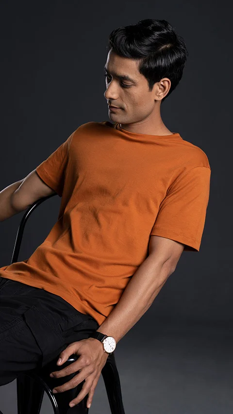 500 Day Anti-Shrink T-Shirt Tan Brown