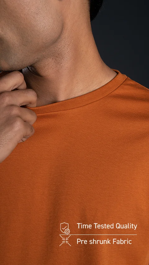 500 Day Anti-Shrink T-Shirt Tan Brown