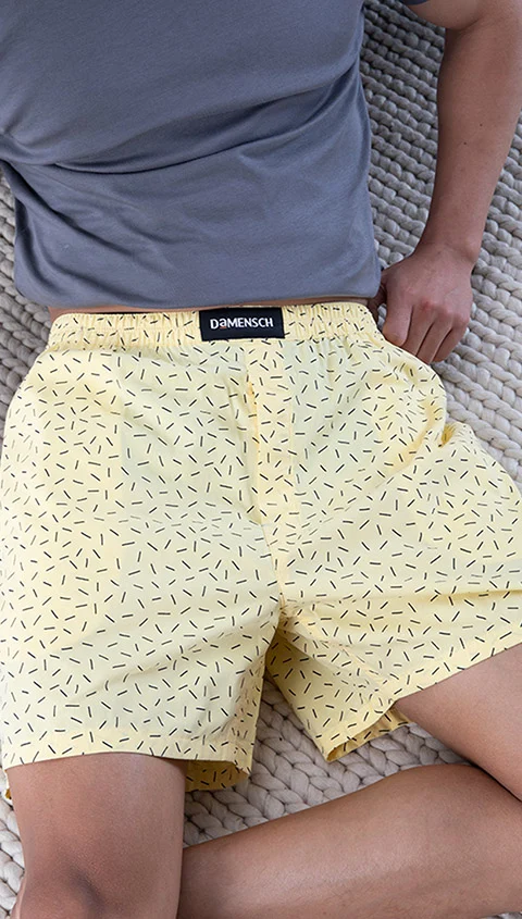 BREEEZE Ultra-light Boxer Shorts Abstract Yellow