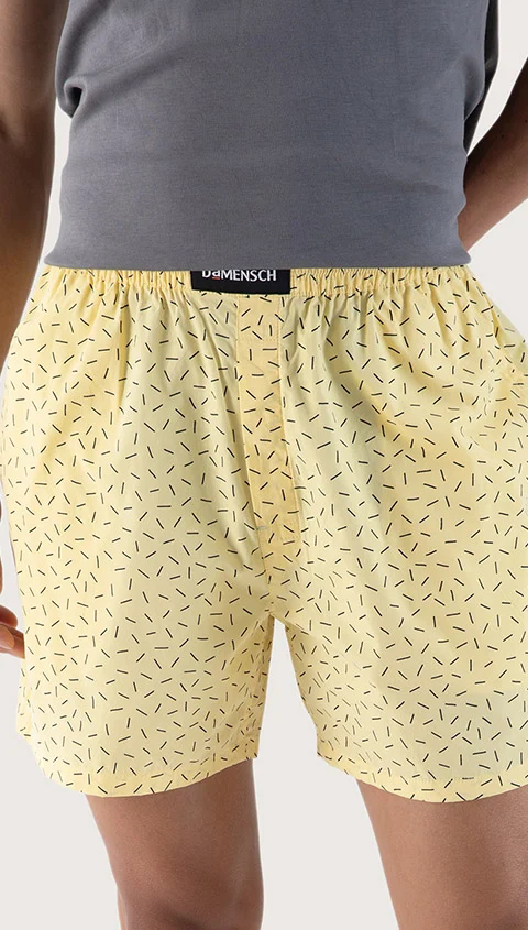 BREEEZE Ultra-light Boxer Shorts Abstract Yellow
