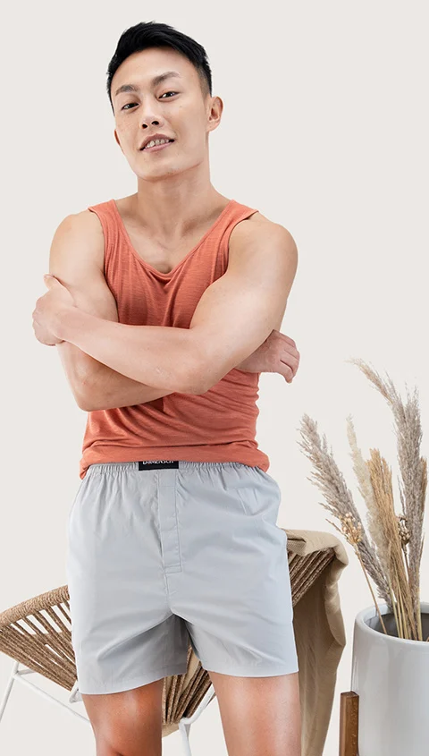 BREEEZE Ultra-light Boxer Shorts Grey Mist