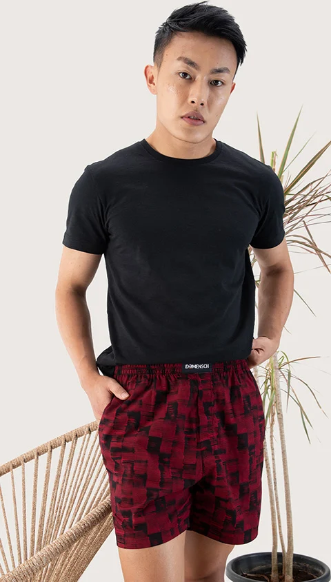 BREEEZE Ultra-light Boxer Shorts Stroky Wine