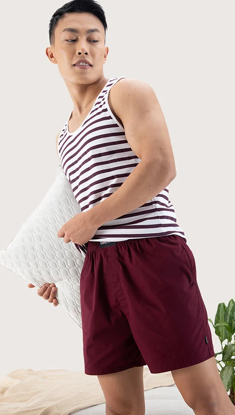 BREEEZE Ultra-light Boxer Shorts Vintage Wine