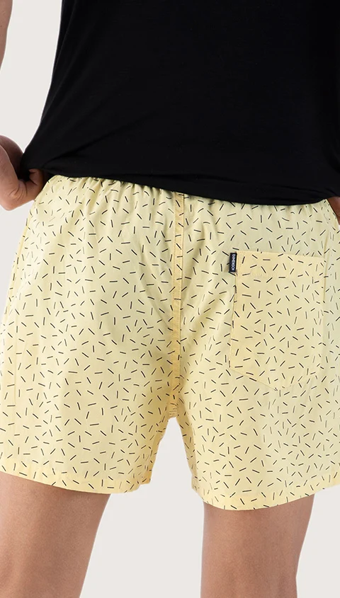 BREEEZE Ultra-light Inner Boxers Abstract Yellow