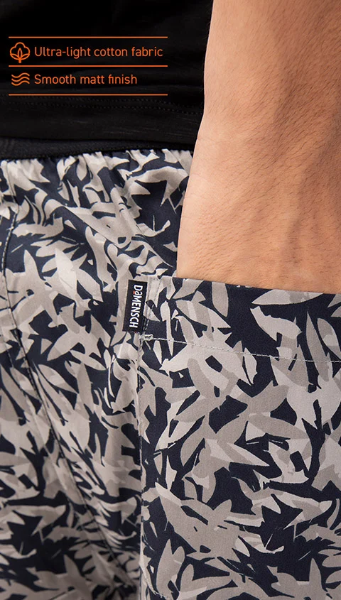BREEEZE Ultra-light Inner Boxers Midnight Jungle Blue