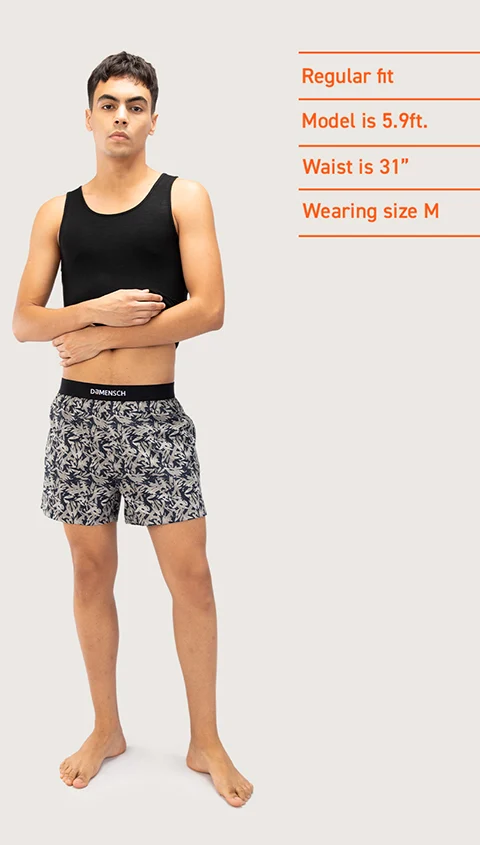 BREEEZE Ultra-light Inner Boxers Midnight Jungle Blue