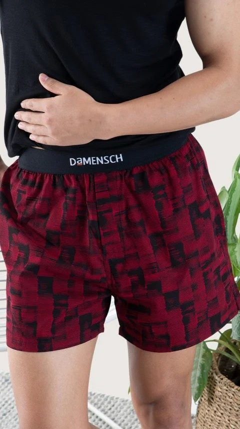 Value-Deal Inner boxers Paper Plane Grey, Stroky Wine