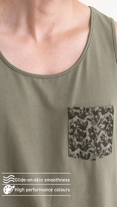 Fluid Casual Tank Tops Camo Olive