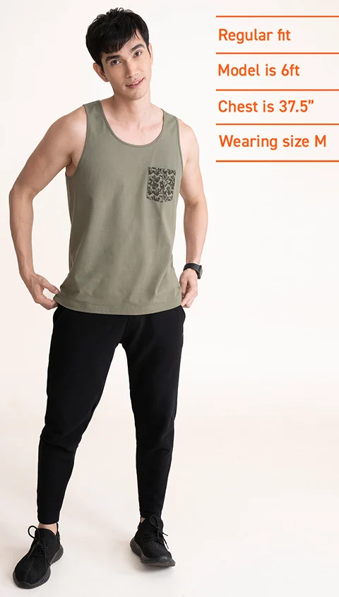 Fluid Casual Tank Tops Camo Olive