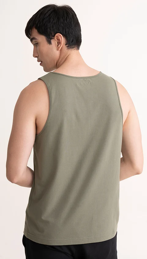 Fluid Casual Tank Tops Camo Olive