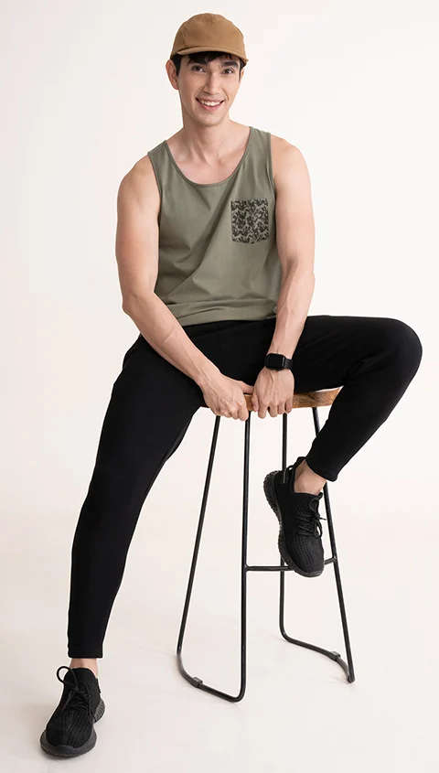 Fluid Casual Tank Tops Camo Olive