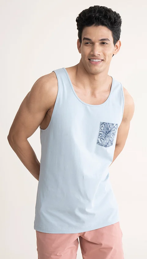 Fluid Casual Tank Tops Celestial Blue