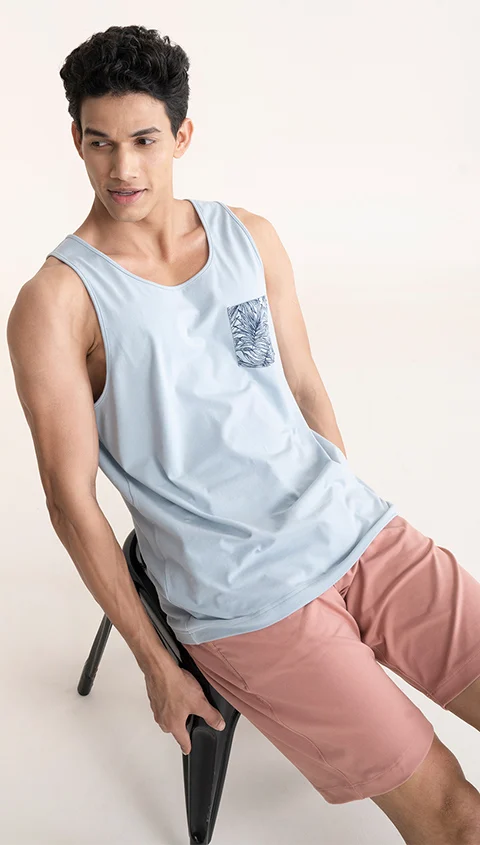 Fluid Casual Tank Tops Celestial Blue