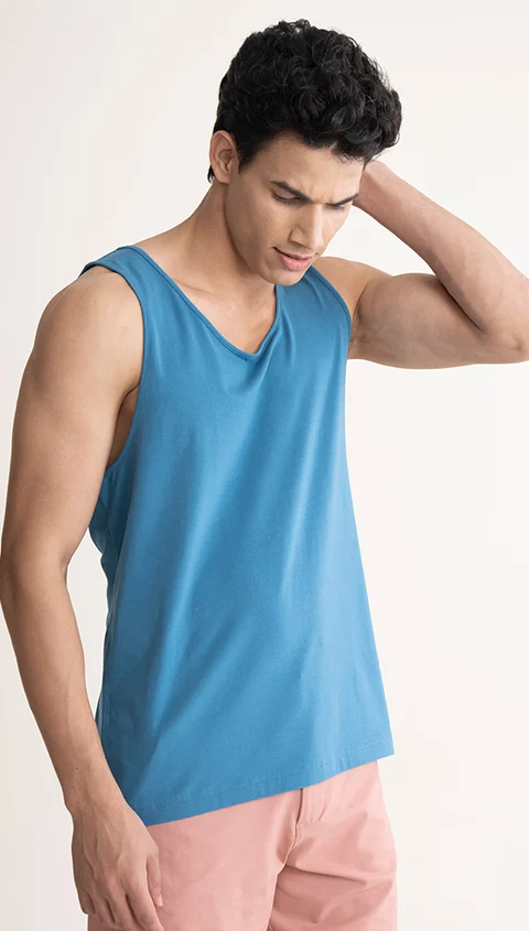 Fluid Casual Tank Tops Nautical Teal