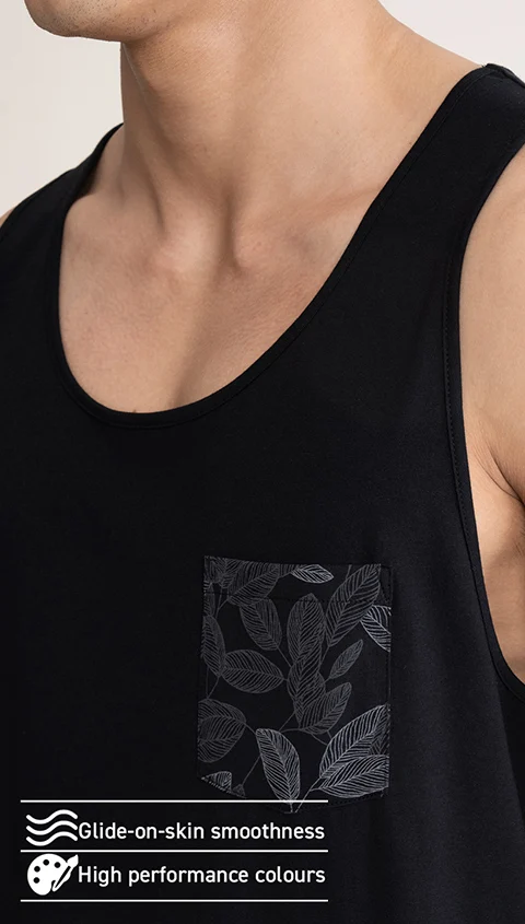 Fluid Casual Tank Tops Old Jet Black