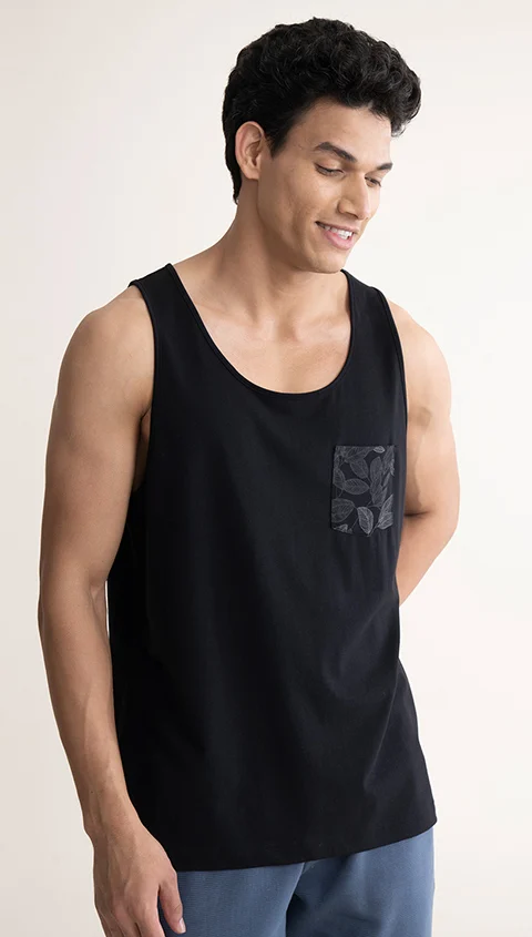 Fluid Casual Tank Tops Old Jet Black