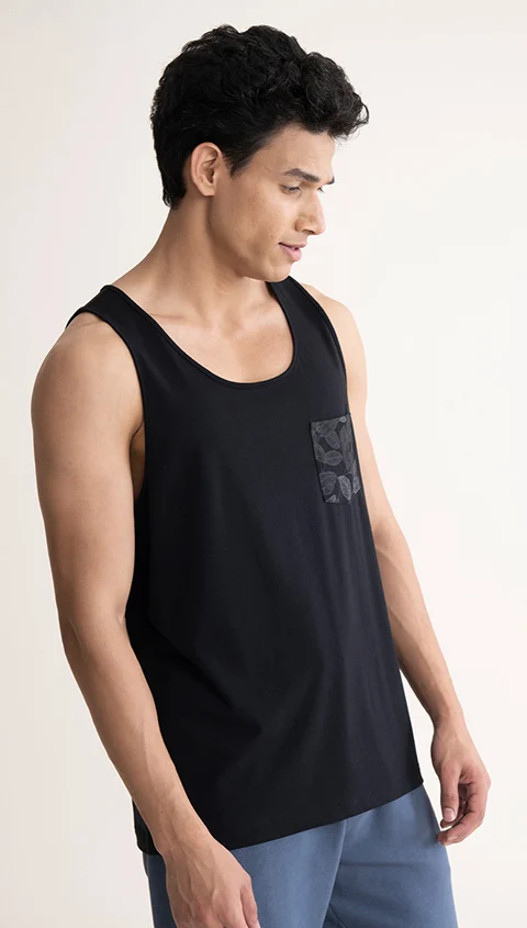 Fluid Casual Tank Tops Old Jet Black