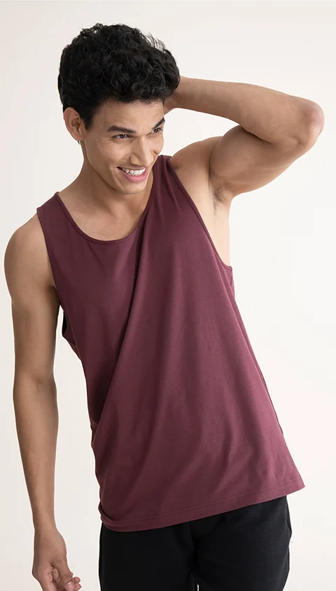 Fluid Casual Tank Tops Sunset Maroon