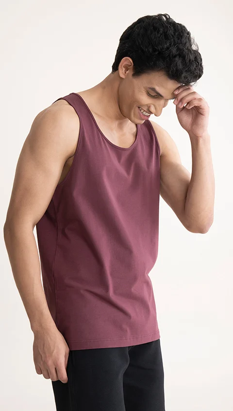 Fluid Casual Tank Tops Sunset Maroon