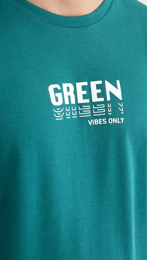 Statement Printed Graphic Tees Graphic- Mountain Green