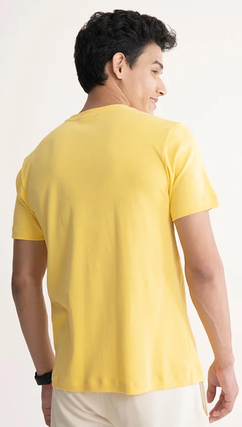 Statement Printed Graphic Tees Solar Yellow