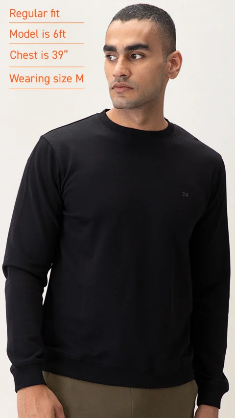 Better Basics Regular Fit Sweatshirt Fire Black