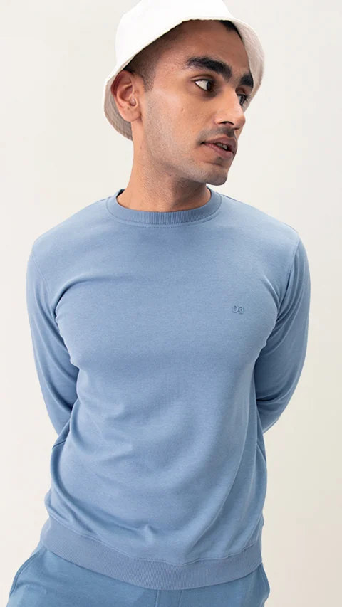Better Basics Regular Fit Sweatshirt Mistral Blue