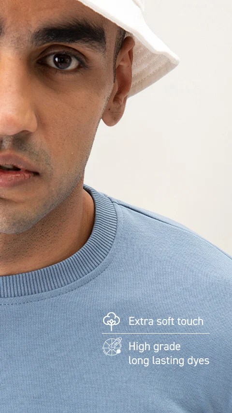 Better Basics Regular Fit Sweatshirt Mistral Blue