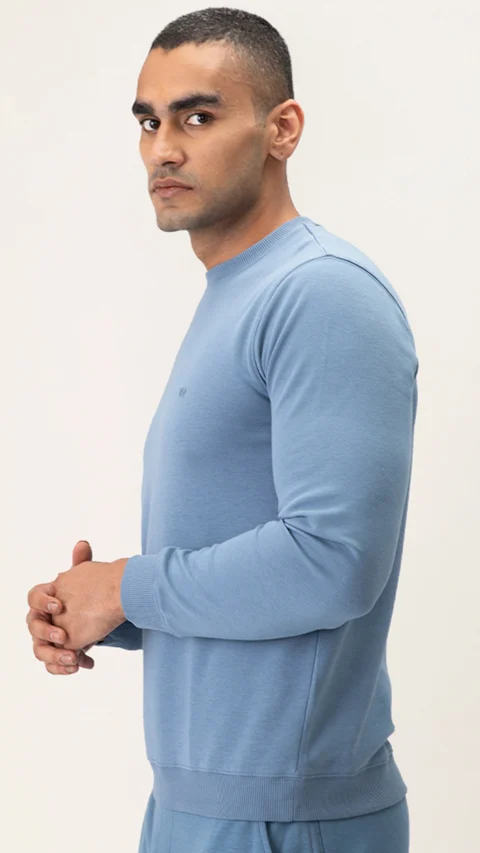 Better Basics Regular Fit Sweatshirt Mistral Blue