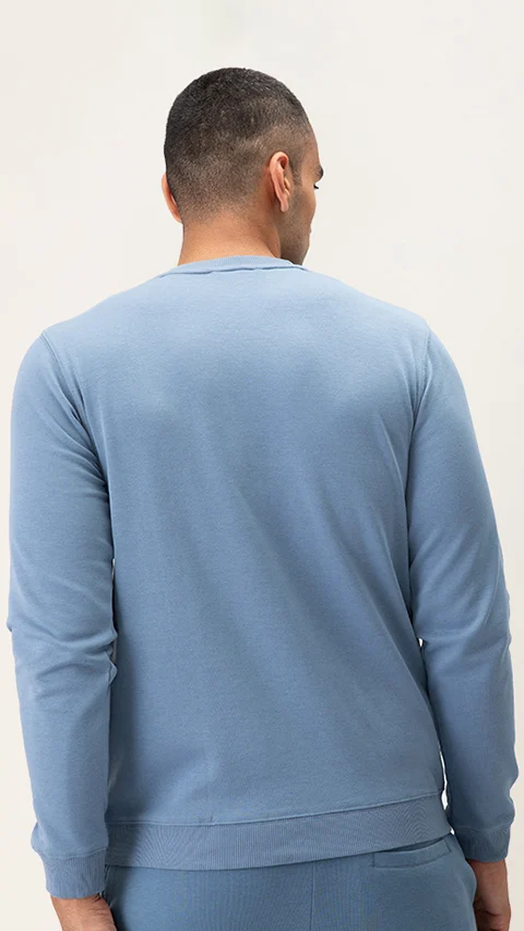 Better Basics Regular Fit Sweatshirt Mistral Blue
