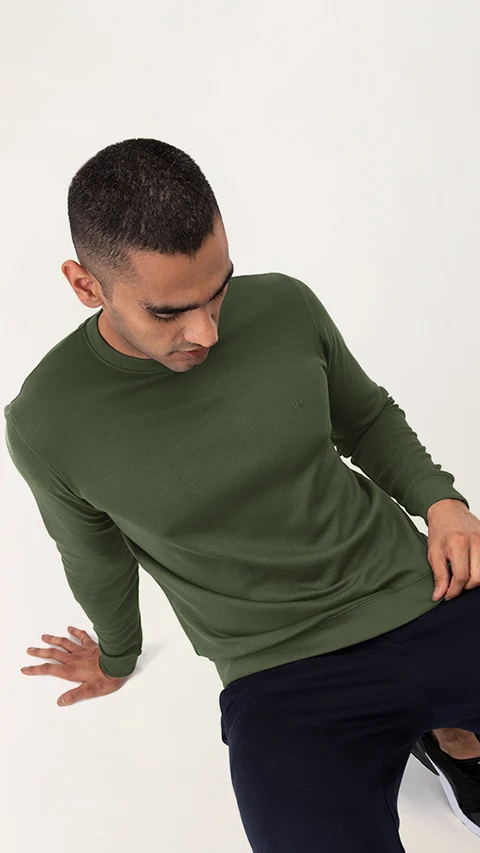 Better Basics Regular Fit Sweatshirt Olive Green