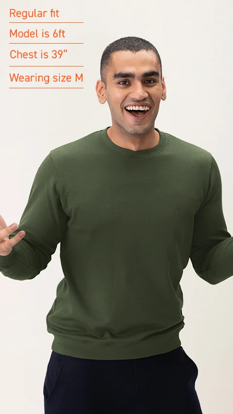 Better Basics Regular Fit Sweatshirt Olive Green