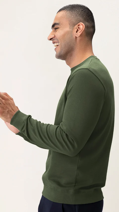 Better Basics Regular Fit Sweatshirt Olive Green