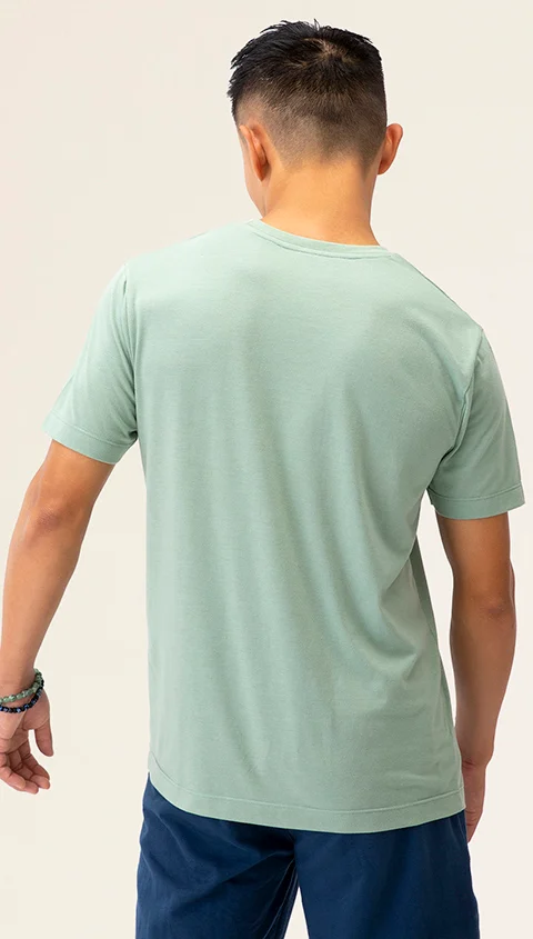 Better Basics Crew T Shirt Metal Green