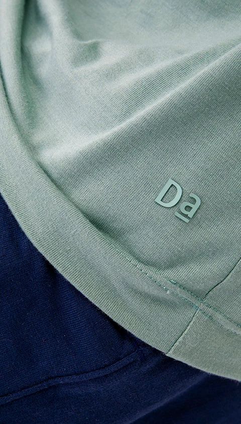 Better Basics Crew T Shirt Metal Green