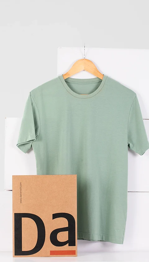 Better Basics Crew T Shirt Metal Green