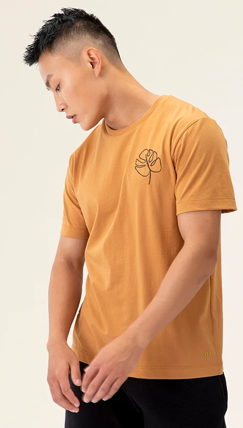 Better Basics Crew T Shirt Moonshine Cinnamon