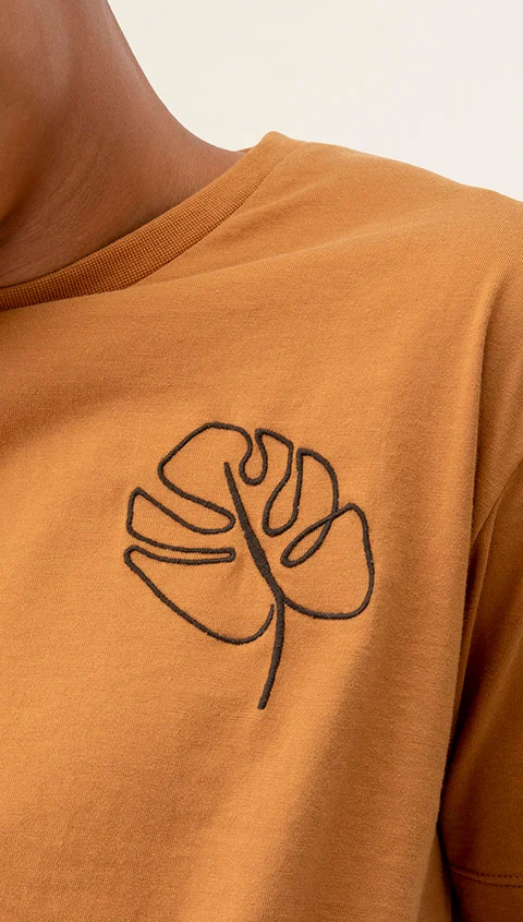 Better Basics Crew T Shirt Moonshine Cinnamon