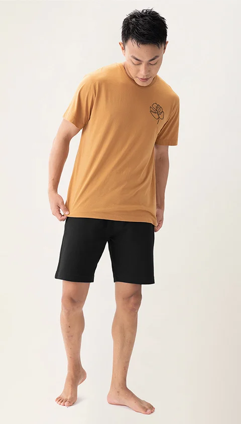 Better Basics Crew T Shirt Moonshine Cinnamon
