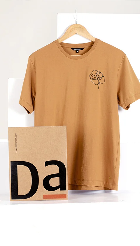 Better Basics Crew T Shirt Moonshine Cinnamon