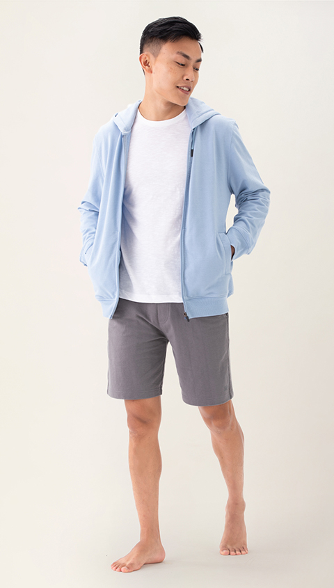 Damensch Better Basics French Terry Sweatshorts Quiet Grey | damensch