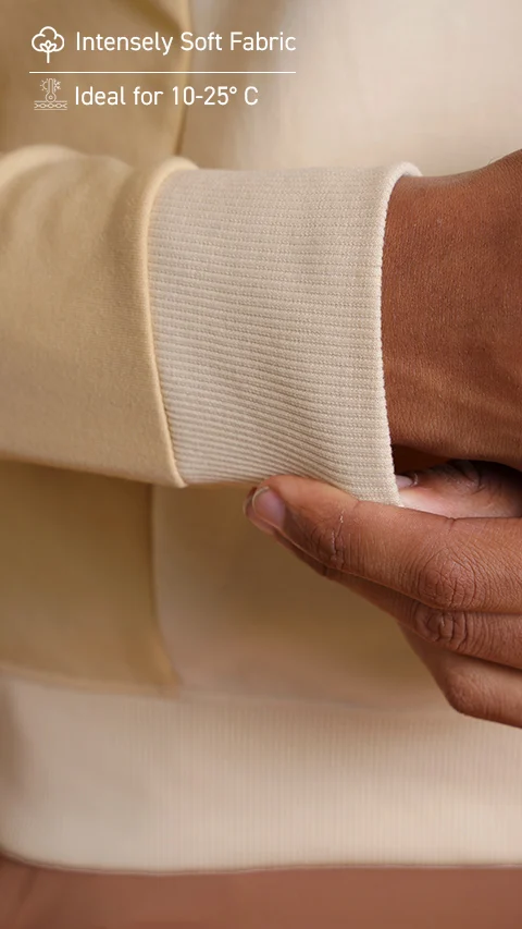 Constant 500 Day Sweatshirts Color Block- Butter Beige