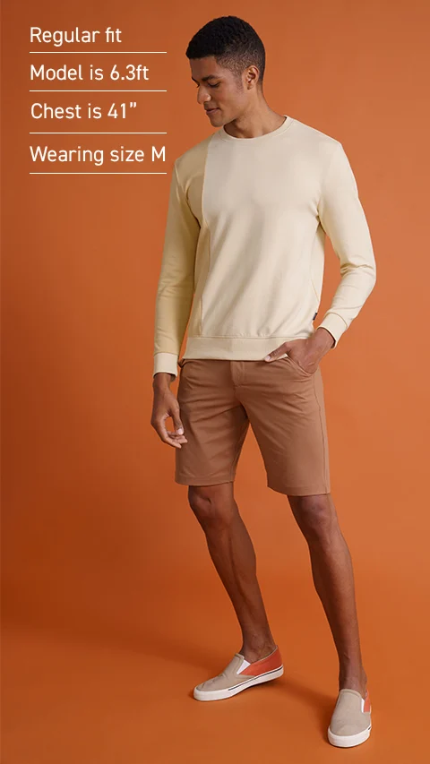 Constant 500 Day Sweatshirts Color Block- Butter Beige